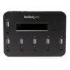 StarTech.com Atsevišķs 1 uz 5 USB zibatmiņu dublētājs un dzēsējs, vairāku USB zibatmiņu kopētājs, sistēmas un failu un visa diska kopēšana ar ātrumu 1,5 GB/min, vienas un trīs piegājienu dzēšana, LCD Displejs - TAA