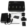 StarTech.com Atsevišķs 1 uz 5 USB zibatmiņu dublētājs un dzēsējs, vairāku USB zibatmiņu kopētājs, sistēmas un failu un visa diska kopēšana ar ātrumu 1,5 GB/min, vienas un trīs piegājienu dzēšana, LCD Displejs - TAA
