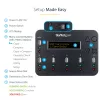 StarTech.com Atsevišķs 1 uz 5 USB zibatmiņu dublētājs un dzēsējs, vairāku USB zibatmiņu kopētājs, sistēmas un failu un visa diska kopēšana ar ātrumu 1,5 GB/min, vienas un trīs piegājienu dzēšana, LCD Displejs - TAA