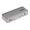 StarTech.com divkāršā klēpjdatora USB-C KVM dokstacija, divu monitoru 4K 60Hz DisplayPort doks, 5 portu USB centrmezgls, GbE, 90W/45W barošanas piegāde diviem klēpjdatoriem, Windows/Mac, 2 saimniekdatoru KVM doks - TAA