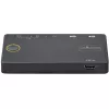StarTech.com 2 portu hibrīda USB-A + HDMI un USB-C KVM slēdzis — viens 4K 60 Hz HDMI 2.0 monitors — kompakts galddatora un/vai klēpjdatora HDMI KVM slēdzis — barots no USB kopnes — saderīgs ar Thunderbolt 3
