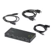 StarTech.com 2 portu hibrīda USB-A + HDMI un USB-C KVM slēdzis — viens 4K 60 Hz HDMI 2.0 monitors — kompakts galddatora un/vai klēpjdatora HDMI KVM slēdzis — barots no USB kopnes — saderīgs ar Thunderbolt 3