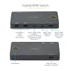 StarTech.com 2 portu hibrīda USB-A + HDMI un USB-C KVM slēdzis — viens 4K 60 Hz HDMI 2.0 monitors — kompakts galddatora un/vai klēpjdatora HDMI KVM slēdzis — barots no USB kopnes — saderīgs ar Thunderbolt 3