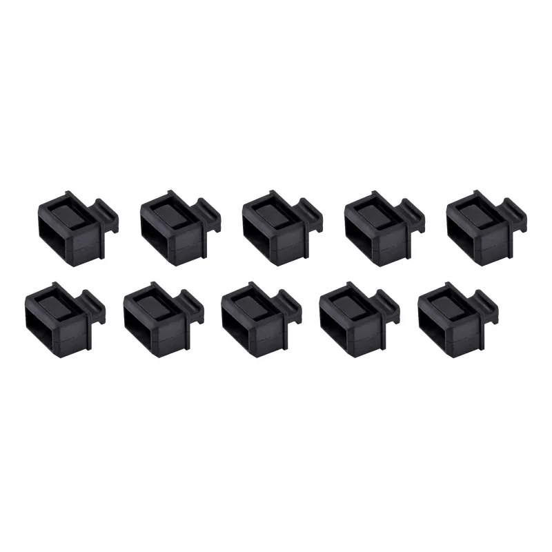 StarTech.com SFP putekļu vāciņi - 10 gab. iepakojums, SFP, gumija, melns, tīkla komutators, 14.6 mm, 10.1 mm