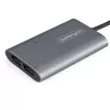 StarTech.com Thunderbolt uz divu DisplayPort adapteri DP 1.4, divi 4K 60 Hz vai viens 8K/5K Thunderbolt uz DP pārveidotājs, 2x DisplayPort monitors video displeja adapteris — Mac un Windows