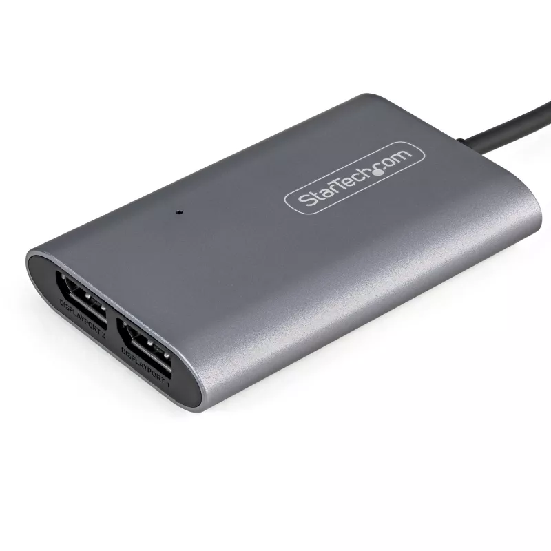 StarTech.com Thunderbolt uz divu DisplayPort adapteri DP 1.4, divi 4K 60 Hz vai viens 8K/5K Thunderbolt uz DP pārveidotājs, 2x DisplayPort monitors video displeja adapteris — Mac un Windows