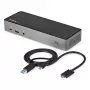 StarTech.com USB-C & USB-A dokstacija - hibrīda universāla trīskāršā monitora klēpjdatoru dokstacija ar DisplayPort un HDMI 4K 60Hz - 85W jaudas piegāde, 6x USB centrs, GbE, audio - USB 3.1 Gen 2 10Gbps - TAA