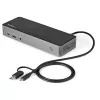 StarTech.com USB-C & USB-A dokstacija - hibrīda universāla trīskāršā monitora klēpjdatoru dokstacija ar DisplayPort un HDMI 4K 60Hz - 85W jaudas piegāde, 6x USB centrs, GbE, audio - USB 3.1 Gen 2 10Gbps - TAA