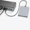 StarTech.com USB-C & USB-A dokstacija - hibrīda universāla trīskāršā monitora klēpjdatoru dokstacija ar DisplayPort un HDMI 4K 60Hz - 85W jaudas piegāde, 6x USB centrs, GbE, audio - USB 3.1 Gen 2 10Gbps - TAA