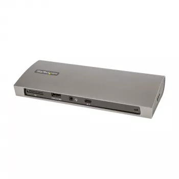 StarTech.com Thunderbolt 4 dokstacija, 96 W strāvas padeve, viens 8K/divi monitori 4K 60 Hz, 3x TB4/USB4 porti, 4x USB-A, SD, GbE, Thunderbolt 4 dokstacija operētājsistēmai Windows vai TB3 MacBook, 0,8 m kabelis