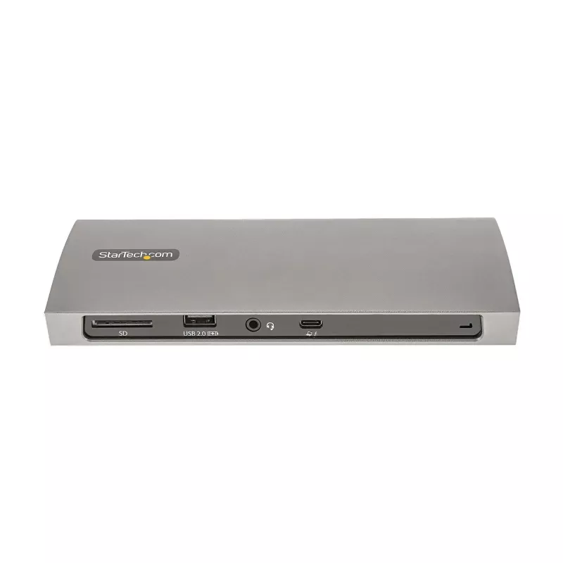 StarTech.com Thunderbolt 4 dokstacija, 96 W strāvas padeve, viens 8K/divi monitori 4K 60 Hz, 3x TB4/USB4 porti, 4x USB-A, SD, GbE, Thunderbolt 4 dokstacija operētājsistēmai Windows vai TB3 MacBook, 0,8 m kabelis