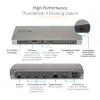 StarTech.com Thunderbolt 4 dokstacija, 96 W strāvas padeve, viens 8K/divi monitori 4K 60 Hz, 3x TB4/USB4 porti, 4x USB-A, SD, GbE, Thunderbolt 4 dokstacija operētājsistēmai Windows vai TB3 MacBook, 0,8 m kabelis