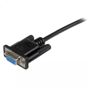 StarTech.com 2m Melns DB9 RS232 seriālais nulles modema kabelis F/F