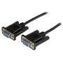 StarTech.com 1 m melns DB9 RS232 seriālais nulles modema kabelis F/F