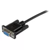 StarTech.com 1 m melns DB9 RS232 seriālais nulles modema kabelis F/F
