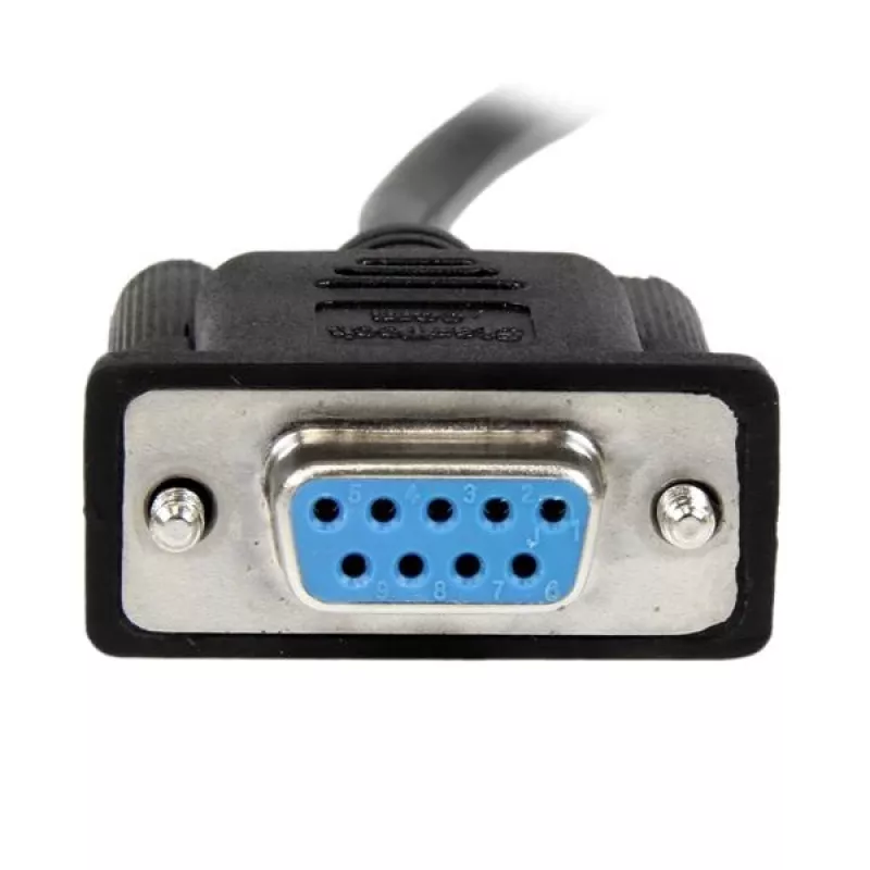 StarTech.com 1 m melns DB9 RS232 seriālais nulles modema kabelis F/F