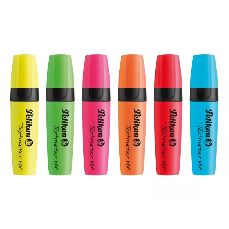 Marķieris Pelikan Textmarker 490 Daudzkrāsains 6 gab.