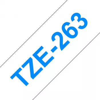 Lentu lente Brother TZe263 36mm zila uz balta