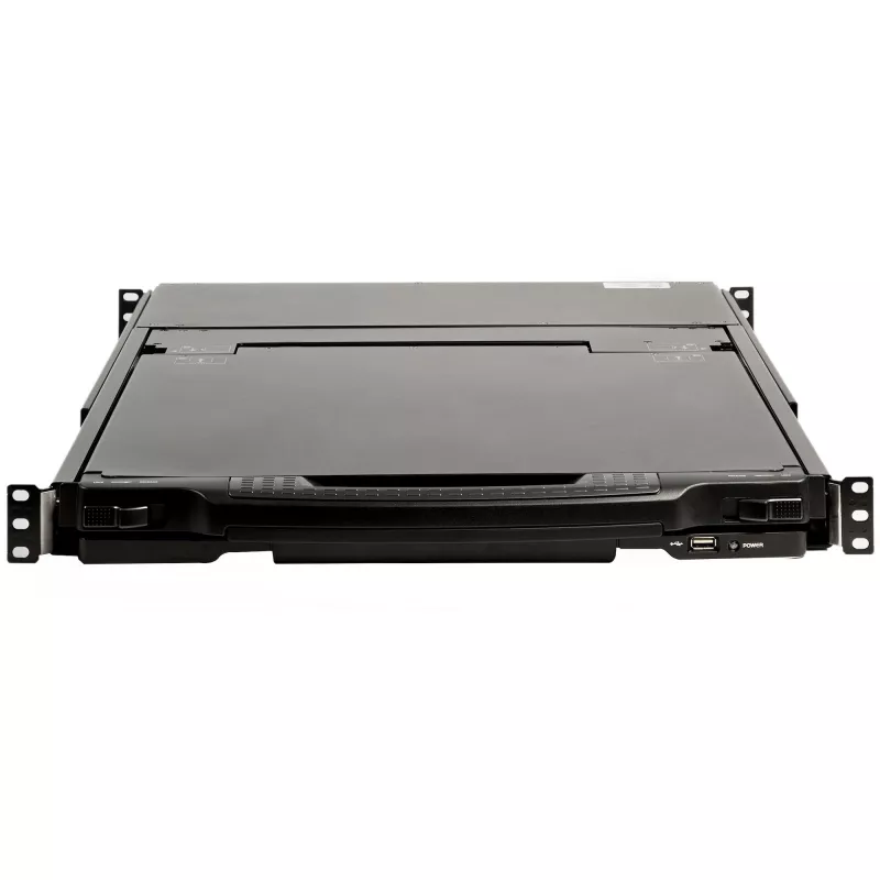StarTech.com Divu sliežu plauktā montējama KVM konsole HD 1080p - Viena pieslēgvieta DVI/VGA KVM ar 17 inch LCD monitoru serveru plauktam - Pilnvērtīgs 1U LCD KVM atvilktnis ar kabeļiem - USB atbalsts - 44230 MTBF