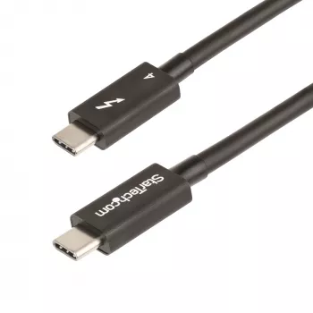 StarTech.com 1,6 pēdu Thunderbolt 4 kabelis - 40 Gbps - 100 W strāvas padeve - 4K/8K video - Intel sertificēts Thunderbolt kabelis - saderīgs ar USB 4/Thunderbolt 3/USB 3.2/USB Type-C/DisplayPort