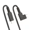 StarTech.com 1 m USB-C kabelis ar robustu leņķveida savienotāju, USB 3.2 Gen 2 (10 Gbps), pilnvērtīgs USB-C uz USB-C datu pārraides kabelis, 4K 60Hz DP alternatīvais režīms, 100 W strāvas padeve - 90 grādu USB Type-C kabelis