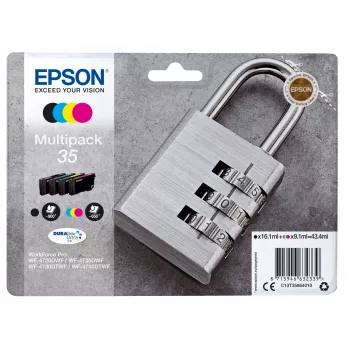 Epson Padlock Multipack 4-krāsu 35 DURABrite Ultra tinte