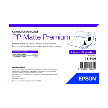 Pašlīmējoša printera etiķete Epson 7113426 Balta 5.1 cm x 29 m