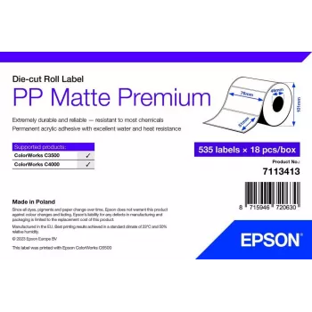 Pašlīmējoša printera etiķete Epson 7113413 balta 7,6x5,1 cm