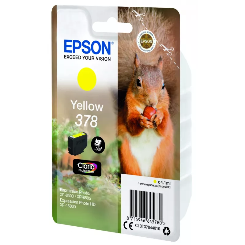 Kārtridžs Epson 378 Dzeltens 360 lapas Tinte C13T37844010