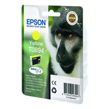 Epson Dzeltenā kasetne Monkey Singlepack T0894 DURABrite Ultra tinte