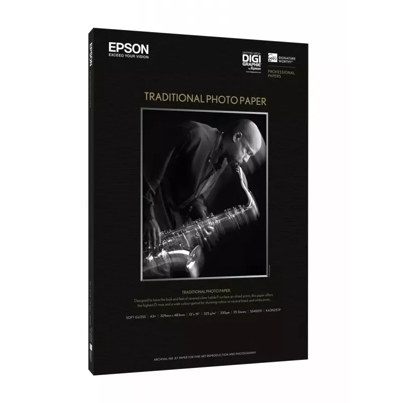 Epson Traditional Photo Paper, DIN A3+, 330g/m², 25 loksnes