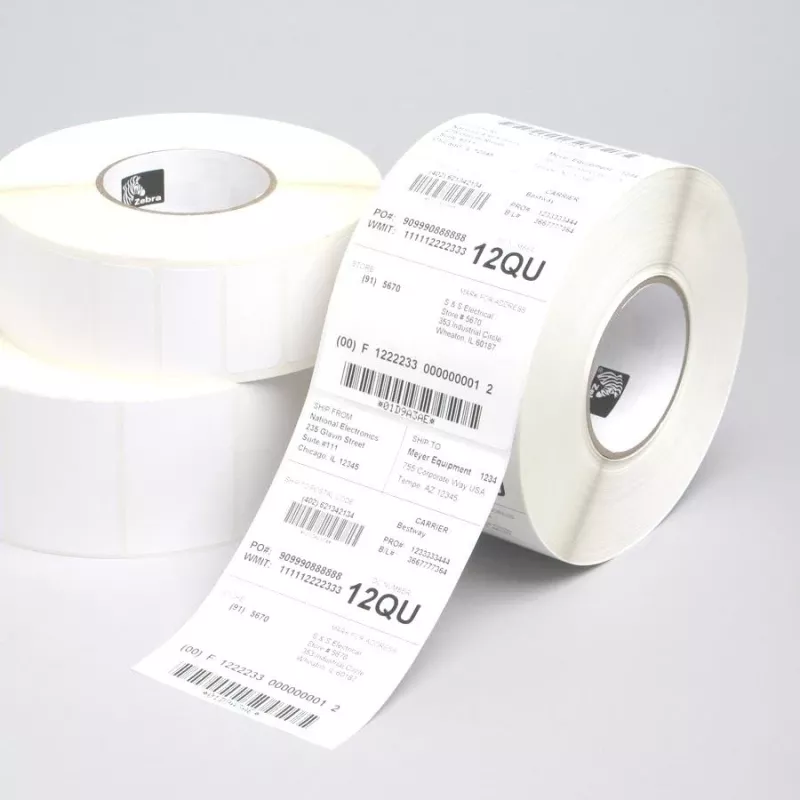 Zebra Z-Perform 1000T baltas pašlīmējošas printera uzlīmes