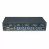 StarTech.com 4 portu DisplayPort KVM slēdzis, viens 4K 60Hz monitors, 6x USB porti, pārslēgšana ar pogu un karstajiem taustiņiem, DisplayPort 1.2, no OS neatkarīgs, atbilst TAA