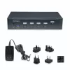 StarTech.com 4 portu DisplayPort KVM slēdzis, viens 4K 60Hz monitors, 6x USB porti, pārslēgšana ar pogu un karstajiem taustiņiem, DisplayPort 1.2, no OS neatkarīgs, atbilst TAA