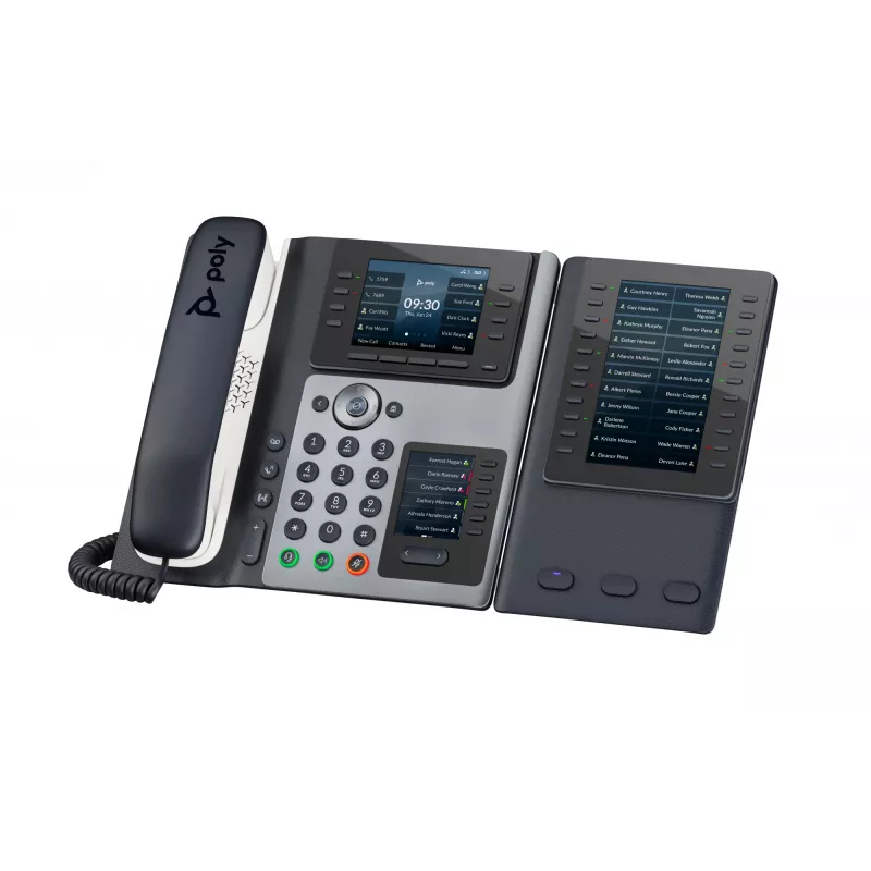 IP tālrunis POLY Edge E400 8 līnijas vadu klausule melna