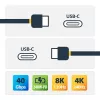 StarTech.com 50cm (1.6ft) USB4 kabelis, USB-IF sertificēts USB-C kabelis, 40Gbps, 240W strāvas padeve PD 3.1 EPR, 8K 60Hz, USB Type-C datu pārraides kabelis/vads, saderīgs ar Thunderbolt/USB 3.2 pieslēgvietām