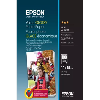Epson Value Glossy Photo Paper - 10x15cm - 100 loksnes