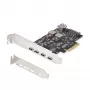 StarTech.com 5 portu USB PCIe karte, USB 3.2 10 Gb/s, PCI Express karte ar 4x USB-C portiem, 1x USB-A iekšējo portu, USB PCIe kontrollera karte, Windows/macOS/Linux