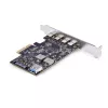 StarTech.com 5 portu USB PCIe karte, USB 3.2 10 Gb/s, PCI Express karte ar 4x USB-C portiem, 1x USB-A iekšējo portu, USB PCIe kontrollera karte, Windows/macOS/Linux