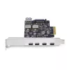 StarTech.com 5 portu USB PCIe karte, USB 3.2 10 Gb/s, PCI Express karte ar 4x USB-C portiem, 1x USB-A iekšējo portu, USB PCIe kontrollera karte, Windows/macOS/Linux