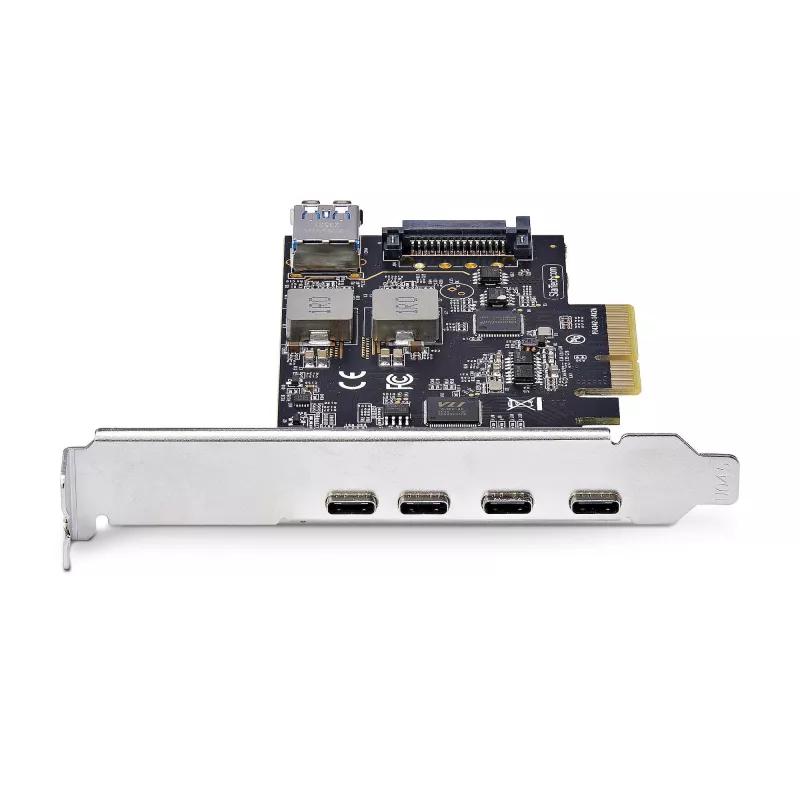 StarTech.com 5 portu USB PCIe karte, USB 3.2 10 Gb/s, PCI Express karte ar 4x USB-C portiem, 1x USB-A iekšējo portu, USB PCIe kontrollera karte, Windows/macOS/Linux