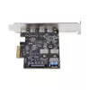 StarTech.com 5 portu USB PCIe karte, USB 3.2 10 Gb/s, PCI Express karte ar 4x USB-C portiem, 1x USB-A iekšējo portu, USB PCIe kontrollera karte, Windows/macOS/Linux
