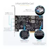 StarTech.com 5 portu USB PCIe karte, USB 3.2 10 Gb/s, PCI Express karte ar 4x USB-C portiem, 1x USB-A iekšējo portu, USB PCIe kontrollera karte, Windows/macOS/Linux
