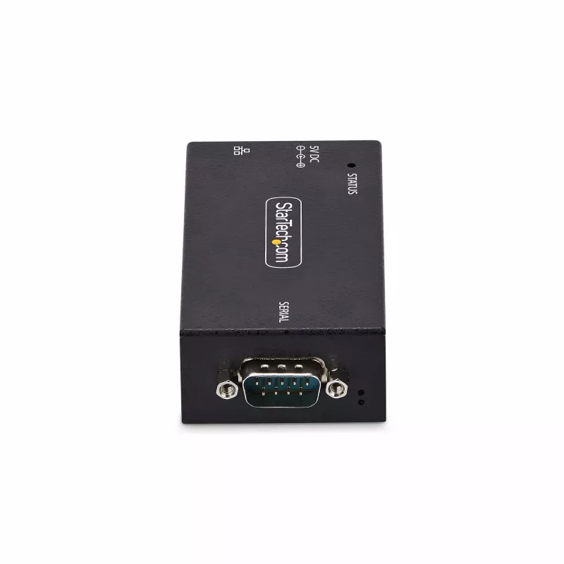 StarTech.com 1 porta seriālais–Ethernet adapteris, IP seriālo ierīču serveris attālinātām RS232 ierīcēm, piestiprināms pie sienas/DIN sliedes, metāla korpuss, RJ45 LAN uz DB9 seriālais pārveidotājs