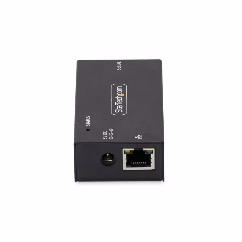 StarTech.com 1 porta seriālais–Ethernet adapteris, IP seriālo ierīču serveris attālinātām RS232 ierīcēm, piestiprināms pie sienas/DIN sliedes, metāla korpuss, RJ45 LAN uz DB9 seriālais pārveidotājs