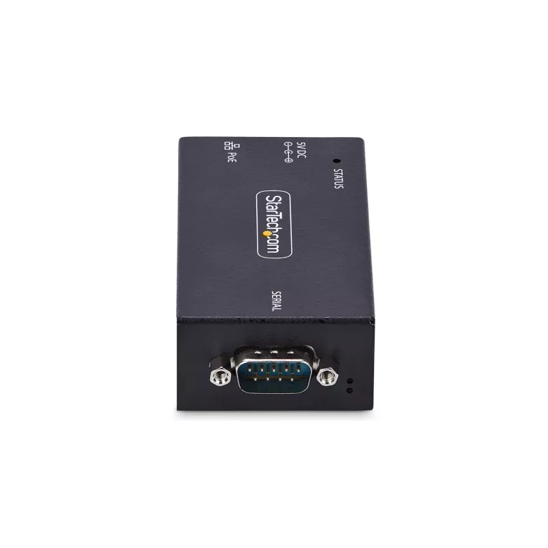 StarTech.com 1 porta seriālā uz Ethernet adapteris, 802.3af PoE IP seriālo ierīču serveris attālinātām RS232 ierīcēm, piestiprināms pie sienas/DIN sliedes, RJ45 LAN uz DB9 seriālais pārveidotājs, TAA
