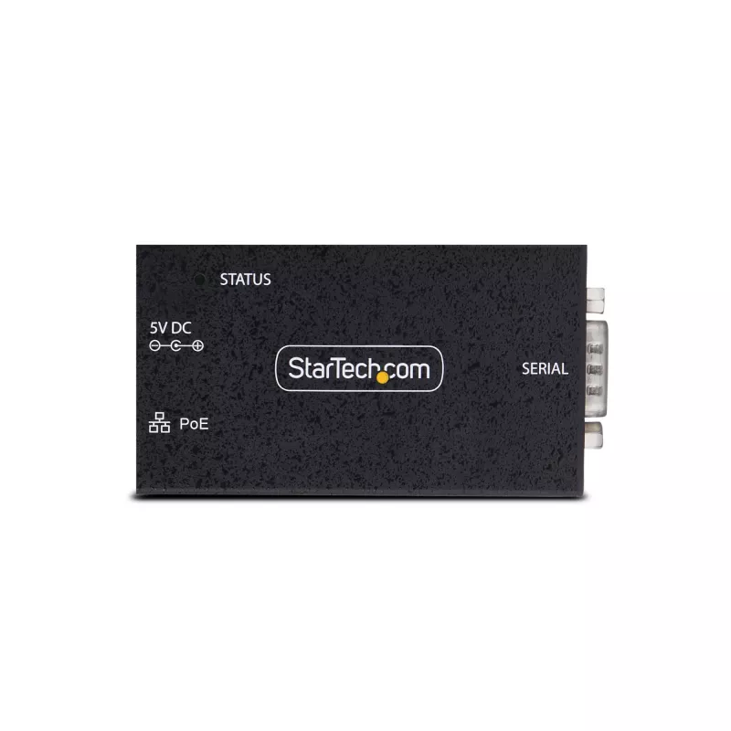 StarTech.com 1 porta seriālā uz Ethernet adapteris, 802.3af PoE IP seriālo ierīču serveris attālinātām RS232 ierīcēm, piestiprināms pie sienas/DIN sliedes, RJ45 LAN uz DB9 seriālais pārveidotājs, TAA