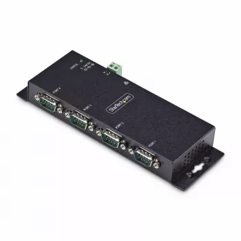 StarTech.com 4 portu seriālais–Ethernet adapteris, IP seriālo ierīču serveris attālām RS232 ierīcēm, montējams pie sienas/DIN sliedes, metāla korpuss, RJ45 LAN–DB9 seriālais pārveidotājs