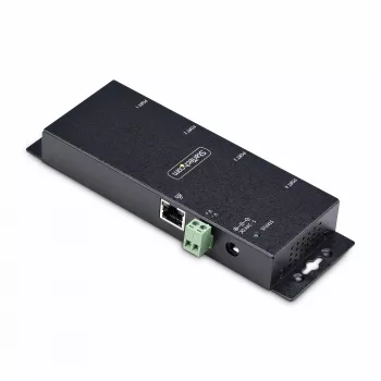 StarTech.com 4 portu seriālais–Ethernet adapteris, IP seriālo ierīču serveris attālām RS232 ierīcēm, montējams pie sienas/DIN sliedes, metāla korpuss, RJ45 LAN–DB9 seriālais pārveidotājs