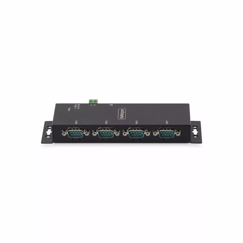 StarTech.com 4 portu seriālais–Ethernet adapteris, IP seriālo ierīču serveris attālām RS232 ierīcēm, montējams pie sienas/DIN sliedes, metāla korpuss, RJ45 LAN–DB9 seriālais pārveidotājs